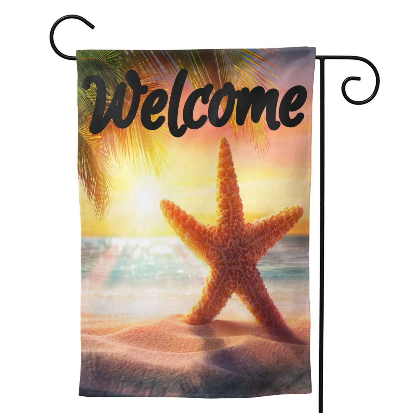 Welcome Summer Starfish Garden Flag 28"X40" Outdoor Indoor Garden Decor ...