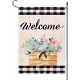 thumbnail image 1 of Welcome Summer Succulent Garden flag Buffalo Plaid Floral Small Garden Flag Double Sided Seasonal Holiday Gift Yard Flag Lawn Outdoor Decoration, 1 of 5