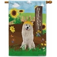 thumbnail image 1 of Welcome Summer Sunflower Dog House Flag Samoyed on Country Farm Butterfly Flowers Decor Banner for Outside Yard 28x40 Inch Double Side Style 2, 1 of 6