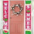 thumbnail image 1 of Welcome Summer Watermelon Porch Banner Sign, Sweet Summer Time Front Door Decorative Hanging Banner Flag, Seasonal Decoration Home Outdoor Yard Decor, 1 of 6
