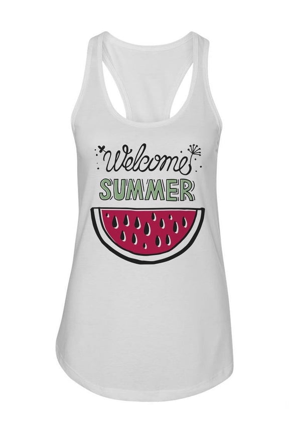 Welcome Summer Watermelon Tank Women -Image by Shutterstock, Female Large
