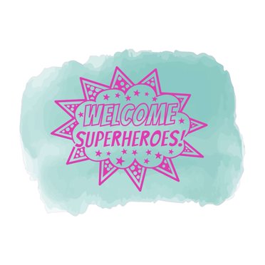 Funny Superheroes On Beam Wall Sticker – Vinyl Decal Mural For A Playroom Or Man Cave! (Made In UK)