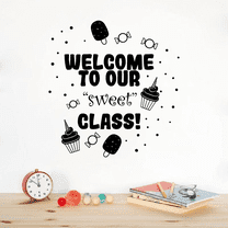 Welcome Sweet Class Classroom Wall Decals Stickers Education Educational Quotes for Teachers Students School Room Nursery Kindergarten Library Home Decals Wall Art Vinyl Decoration Size (30x40 inch)