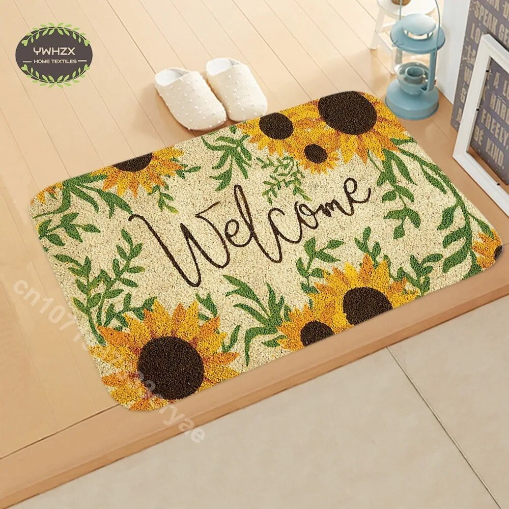 Sweet Home Printed Floor Mat Carpet for Bathroom Anti Slip