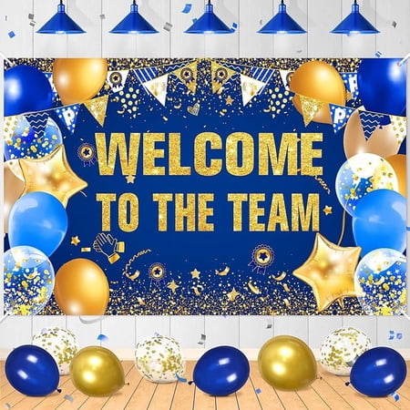 Welcome to The Team Banner Decorations Welcome Banner for Office New Employee Welcome Banner Welcome to The Team Backdrop New Employee Member Boss Teacher Welcome Banner Decorations