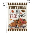 thumbnail image 1 of Welcome Thanksgiving Fall Garden Flags for Outside Decorations, FOOTBALL and Fall Y''all Truck with Maple Leaves Small Yard Flag, Harvest Autumn Seasonal Farmhouse Holiday Outdoor Decor 12.5x18, 1 of 6