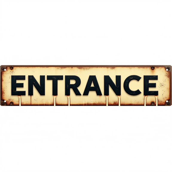 Welcome-Themed Tin Sign 16*4 Inches - Entrance Sign Pattern, for Front Door/Porch/Living Room, with Welcome To Our Home Wall Decor, Outdoor Signs, Porch Sign
