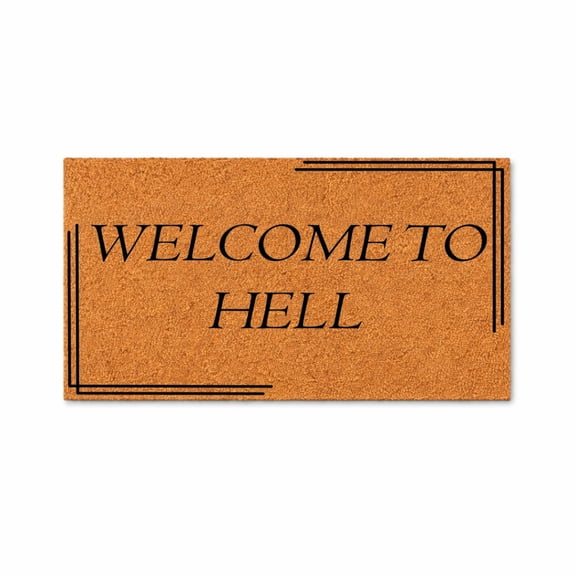 Welcome To Hell Doormat, Funny Entryway Welcome Mat, Sarcastic Housewarming Gift (18x30 inches) 6189