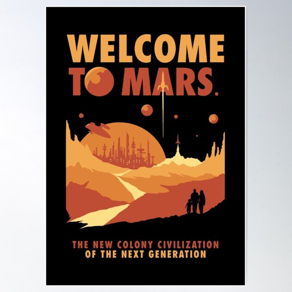 Welcome To Mars Poster Wall Art Modern Wall Decor For Living Room Bedroom Art