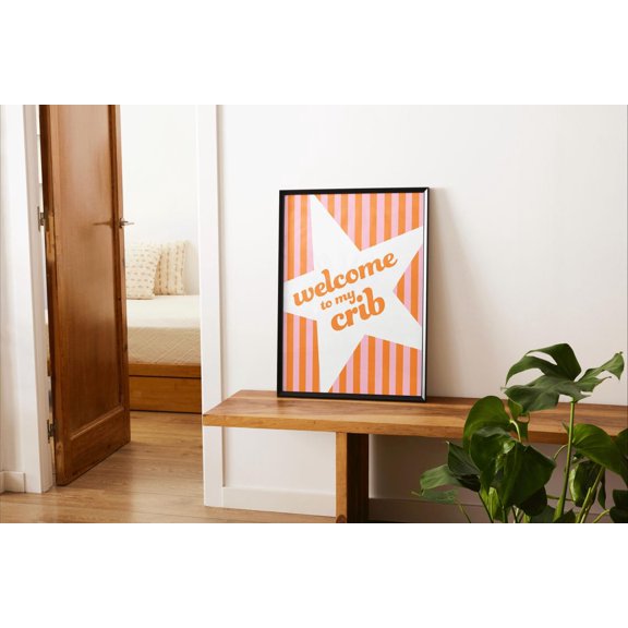 Welcome To My Crib Print, Dopamine Decor, Unframed Paper Poster 8x10in