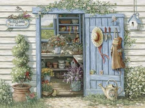 Welcome To My Garden Canvas Art - Janet Kruskamp (18 x 24)