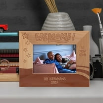 Welcome To New Home Personalized Wooden Frame-5" x 3 1/2" Brown Horizontal