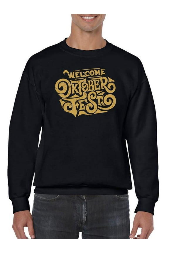 Welcome To Oktoberfest Gold Sweatshirt Men -Image by Shutterstock, Male 4X-Large