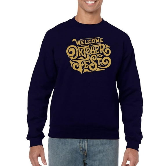 Welcome To Oktoberfest Gold Sweatshirt Men -Image by Shutterstock, Male 4X-Large