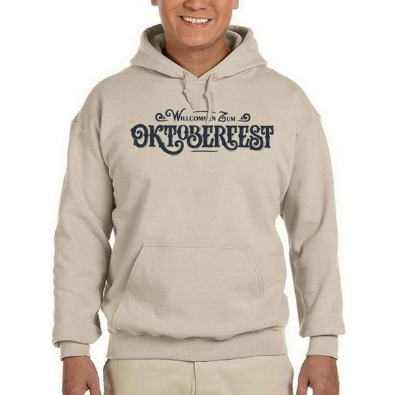 Welcome To Oktoberfest. Hoodie Men -Image by Shutterstock, Male Small