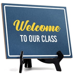 Welcome To Our Class Table Sign with Acrylic Stand (6x8) | Classroom Decor