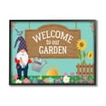 thumbnail image 1 of Welcome To Our Garden Gnome Fairy Tales & Fantasy Graphic Art Black Framed Art Print Wall Art, 1 of 7