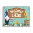 thumbnail image 1 of Welcome To Our Garden Gnome Fairy Tales & Fantasy Graphic Art Gray Framed Art Print Wall Art, 1 of 7