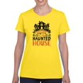 thumbnail image 1 of Welcome To Our Haunted House. T-Shirt Women -Image by Shutterstock, Female Large, 1 of 4