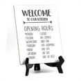 thumbnail image 1 of Welcome To Our Kitchen Grey / White Table Sign with Easel Stand, 6" x 8", 1 of 4