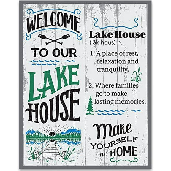 Welcome To Our Lake House Definition - 11x14 Unframed Typography Art Print - Great Lake House Decor (Printed on Paper, Not Wood)