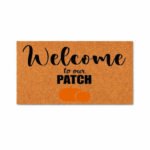Welcome To Our Patch Pumpkin Door Mat | Cute Doormat | Halloween Gift | Welcome Mat | Halloween Decor | Funny Door Mat | Home Doormat Mat