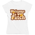 thumbnail image 1 of Welcome To Our Patch with Leaves Groovy Retro Fall Autumn T-Shirt, 1 of 2