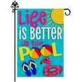 thumbnail image 1 of Welcome To Our Pool Life is Better at the Pool Summer Garden Flag 12.5x18in,Home Outdoor Yard Swimming Flag Decoration -A, 1 of 1