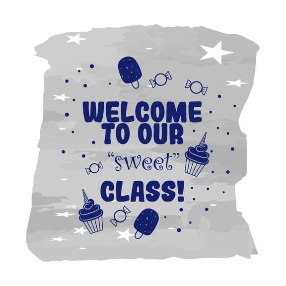 Welcome To Our Sweet Class Student Teacher Classroom Quote Vinyl Decal Wall Art Sticker Designs Vinyl Stickers For Home House Walls Rooms Windows Bedroom Decoration Size (20x20 inch)
