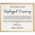 thumbnail image 1 of Welcome To Our Unplugged Wedding Party Sign Décor Custom Text Signage Party Print - Frame Not Included, 1 of 1