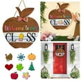 Welcome To Our Wooden Hanging Sign Interchangeable Fruit Shape Teacher welcome-to-our-wooden-hanging-sign-interchangeable-fruit-shape-teacher