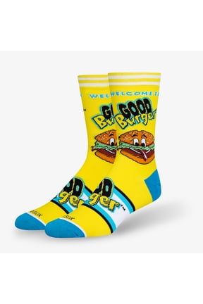Cool Socks Welcome to The Good Burger Novelty Crew Socks, Size Large