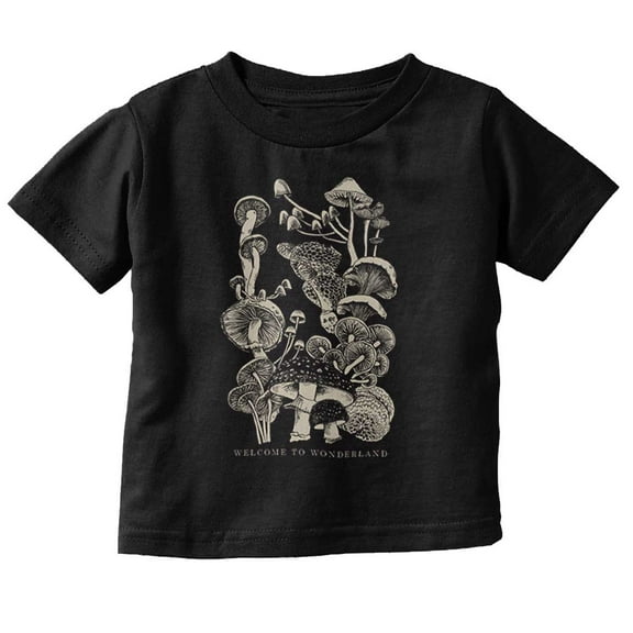 Welcome To Wonderland Mushrooms Toddler Boy Girl T Shirt Infant Toddler Brisco Brands 6M
