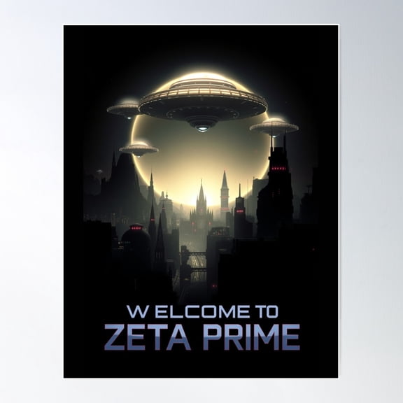 Welcome To Zeta Prime Poster Wall Art, Modern Wall Decor For Living Room Bedroom, 8x12 UNFRAMED