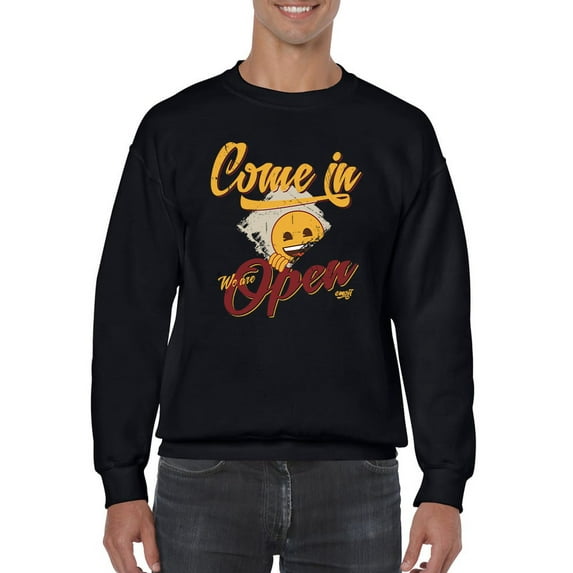 Welcome Vibes - Open Sign Emoji Graphic Men's Sweatshirt