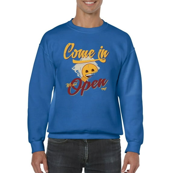 Welcome Vibes - Open Sign Emoji Graphic Men's Sweatshirt