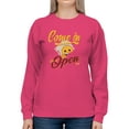 thumbnail image 1 of Welcome Vibes - Open Sign Emoji Graphic Women's Sweatshirt, 1 of 4