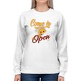 thumbnail image 1 of Welcome Vibes - Open Sign Emoji Graphic Women's Sweatshirt, 1 of 4