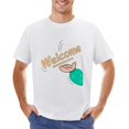 thumbnail image 1 of Welcome Vintage T-shirt Mens Cotton Classic Crewneck Short Sleeve Tees Unisex White 4XL, 1 of 2