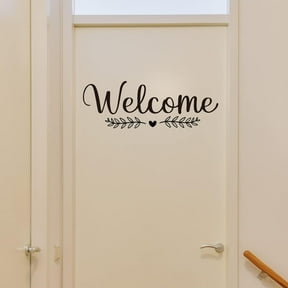 Welcome Vinyl Front Door Decal DIY Entryway Lettering Wall Words Home Decor