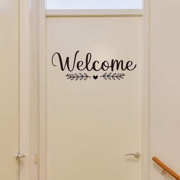 Welcome Vinyl Front Door Decal DIY Entryway Lettering Wall Words Home Decor