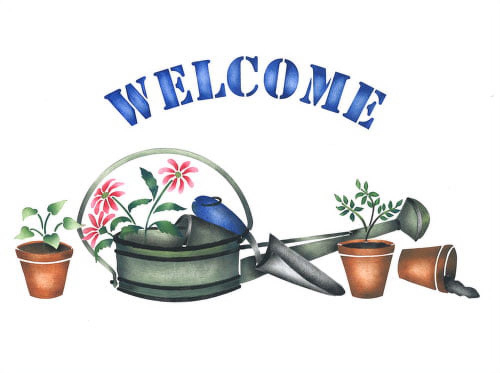 Watering Can Wall Stencil 2553 by Designer Stencils