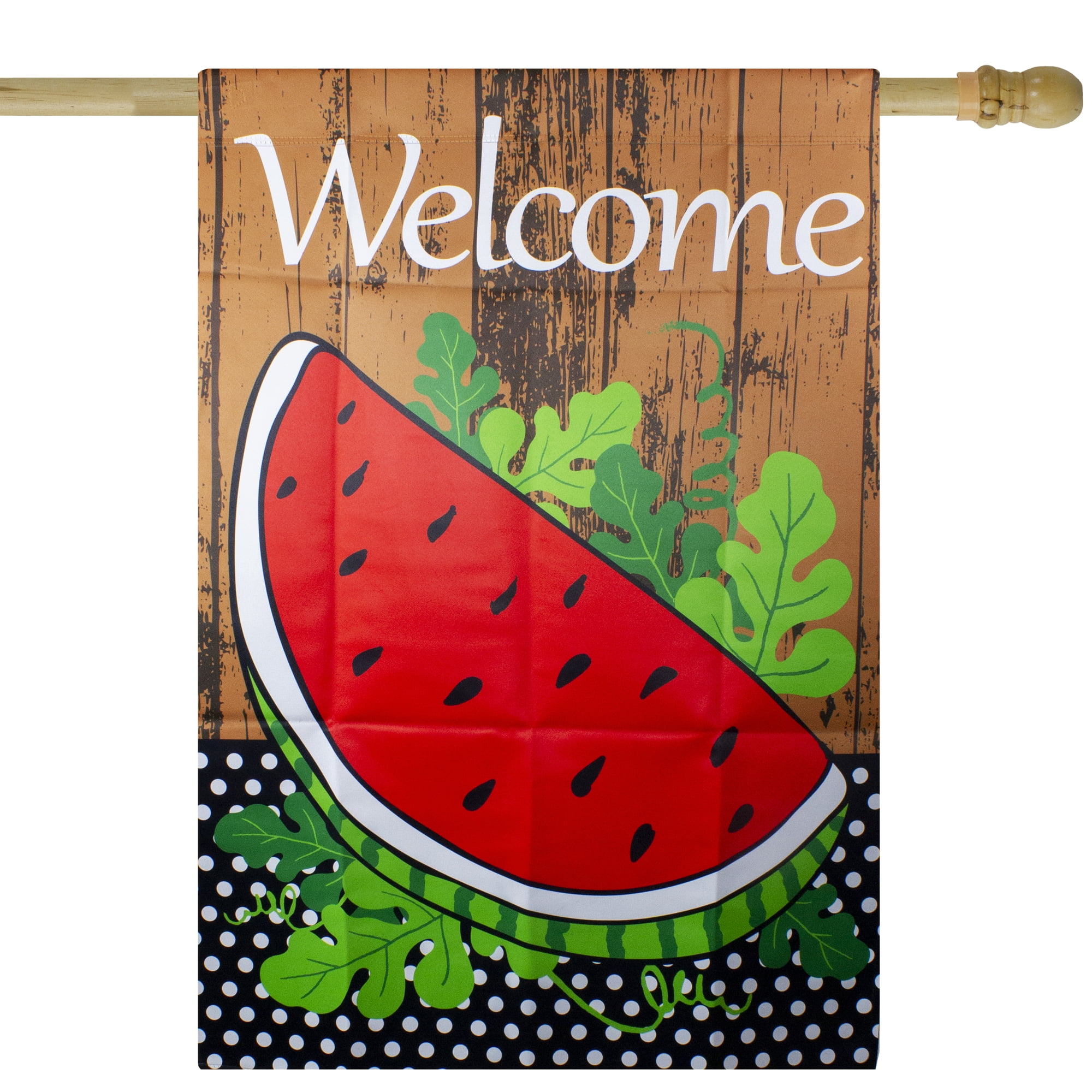Welcome Watermelon Slice Spring Outdoor House Flag 28" x 40"