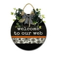 thumbnail image 1 of Welcome To Our Web Door Sign Home Decor Round Wood Wreaths Wall Hanging Sign Farmhouse Porch Sign Front Door Decoration for Housewarming Gift All Seasons Holiday,11In, 1 of 5