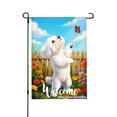 thumbnail image 1 of Welcome White Dog Garden Flag For Home Outdoor Garden Yard Decor 12x18 Inch, 1 of 5