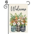 thumbnail image 1 of Welcome Winter Christmas Colorful Vase Garden Flag 12.5x18 Double Sided Burlap Home Outdoor Yard Lawn Garden Flag Decoration -A 12.5x18, 1 of 1