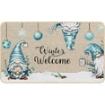 thumbnail image 1 of Welcome Winter Door Mat, Non Slip Funny Gnomes Entrance Mats Christmas Winter Snowflake Home Decor 30 x 17 Inch Rubber Kitchen Doormat for Xmas Holiday Entryway Front Porch Farmhouse Decoration, 1 of 6