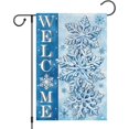 thumbnail image 1 of Welcome Winter Garden Flag 12.5x18 Double Sided Burlap Christmas Snowflake Garden Flags for Winter Christmas Seasonal Outside Outdoor Decoration (ONLY FLAG), 1 of 6