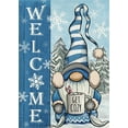 thumbnail image 1 of Welcome Winter Gnome Decorative Garden Flag, Snowflakes Pine Trees Get Cozy Yard Outside Decorations, Blue Christmas Holiday Seasonal Burlap Outdoor Small Home Decor Double Sided 12.5x18, 1 of 6