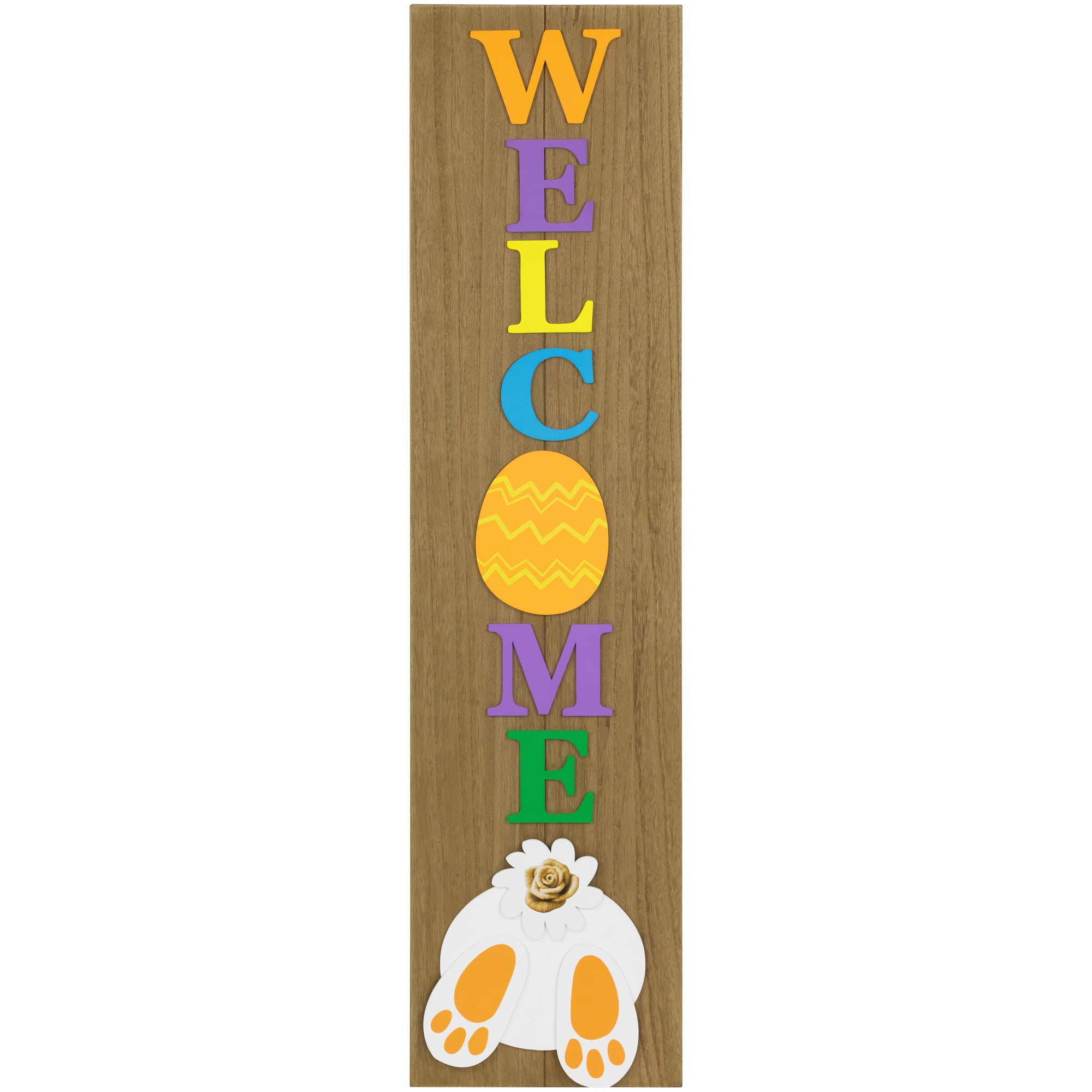 Welcome Wooden Easter Wall Sign - 39.25"